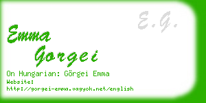 emma gorgei business card